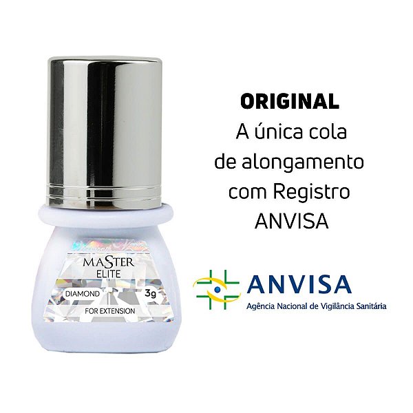 Cola extensão cílios Master Elite Diamond 3ml transparente