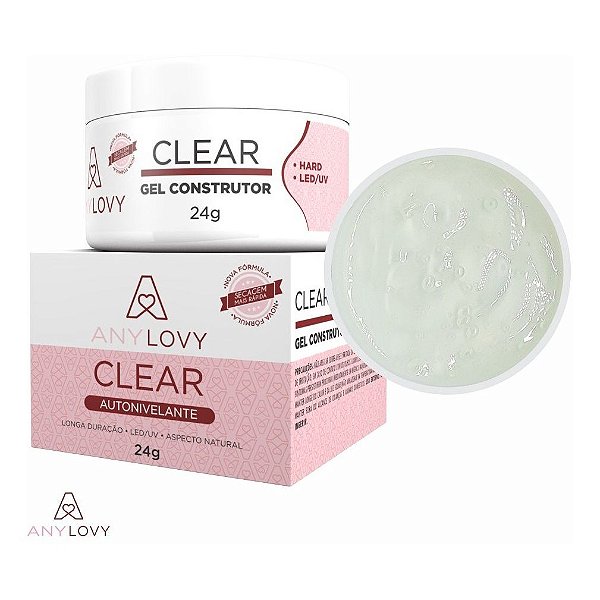 gel anylovy clear autonivelante 24g alongamento