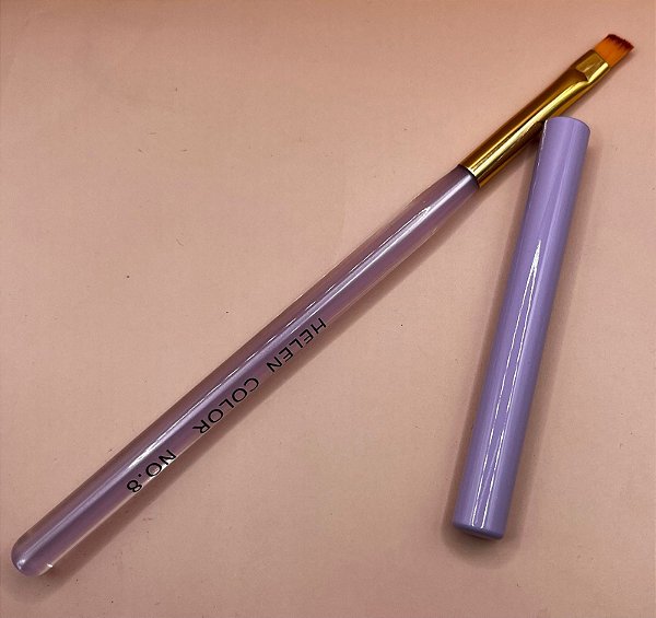 pincel helen color unha chanfrado roxo trasnlucido