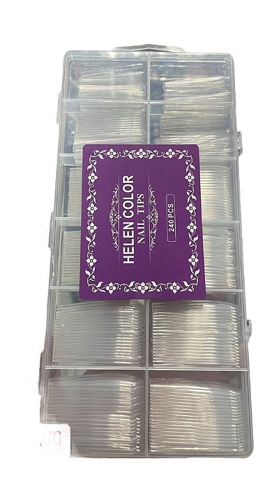 helen color nail tips extralonga transparente bailarina 600