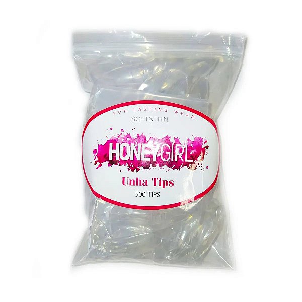 Tips Unha Curva C Honey Girl Com 500 Transparente