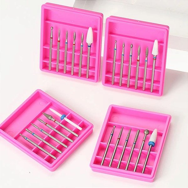 kit 6 brocas helen color profissional rosa