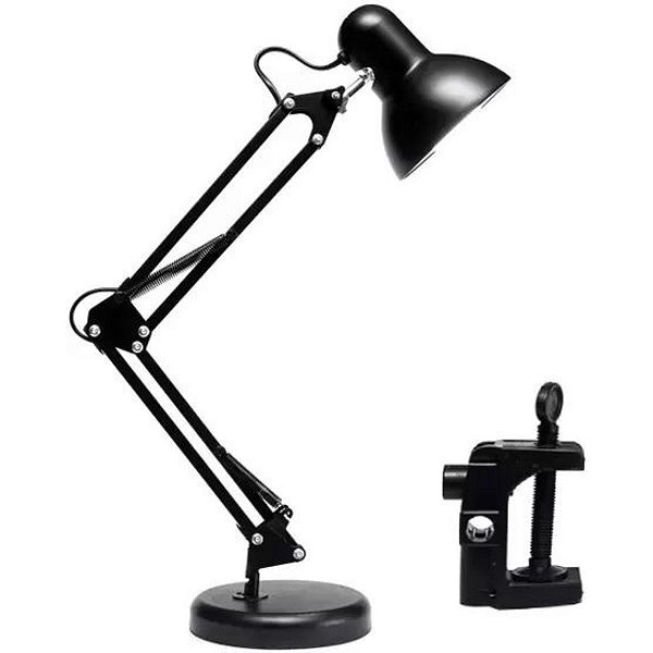 Luminaria Pixar Articulada Abajur de Mesa Garra e Base preto
