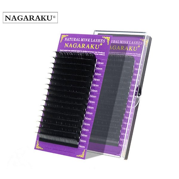 cilios fio a fio nagaraku 14mm 0.07D original com nota fical