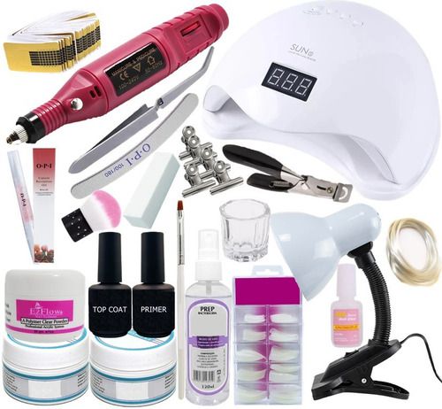 Kit Unha Acrige Completo Gel Uvled  Lixadeira Lixa Elétricaç