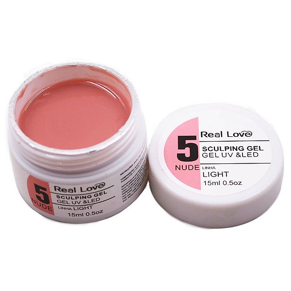 Gel Modelador Sculping para Unhas em Gel Real Love 5 Nude