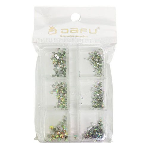 pedraria para unhas strass decoração de unha furtacor/prata