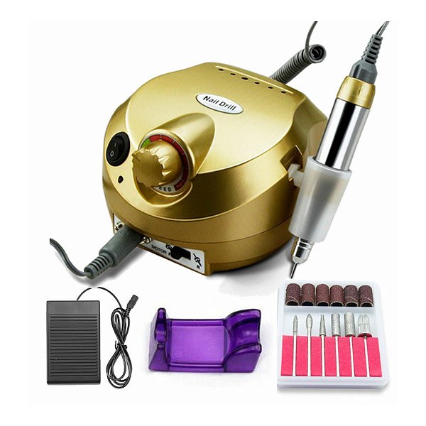 Lixadeira Elétrica Gold Dourado Porquinho Motor 45000rpm