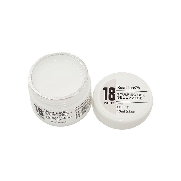 Gel Unha Real Love White 18 Light Sculping Gel alongamento