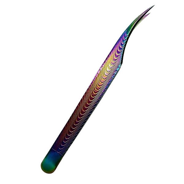pinça de cilios furtacor colorida curva