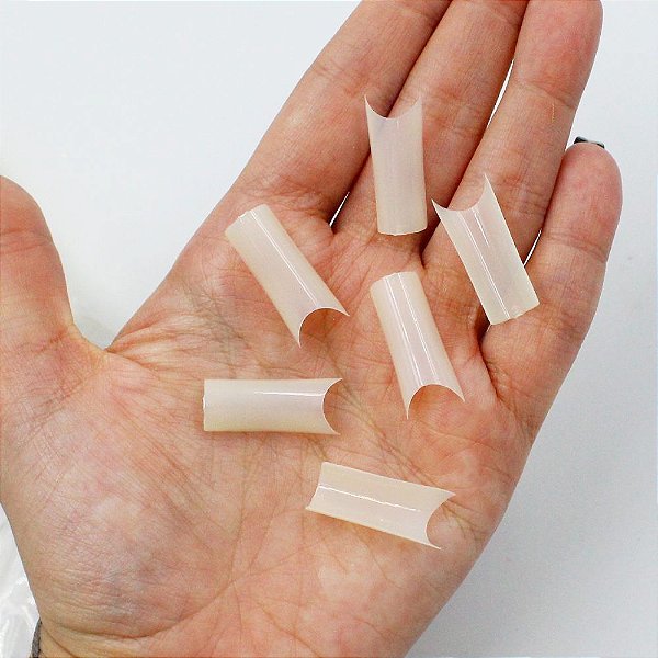 tips curvatura c reta nails leitosa com 100