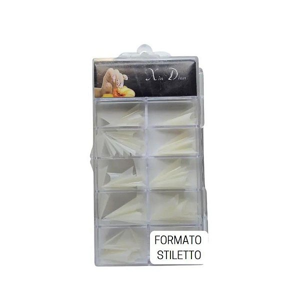 Tips Leitosa Curvatura C Stiletto Caixa C/100 Unidades