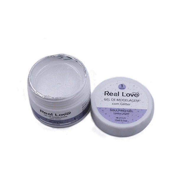 Gel Sculpting 1 Unhas Glitter Nails Design 15ml - Real Love