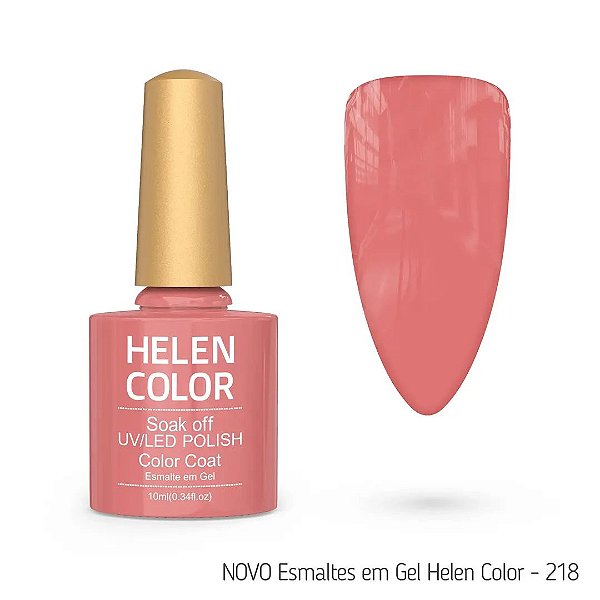 Esmalte Em Gel Helen Color 10 ml 218  rosa