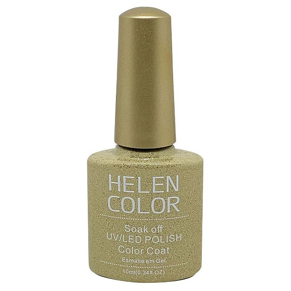 Esmalte Em Gel Helen Color 10 ml25 dourado glitter