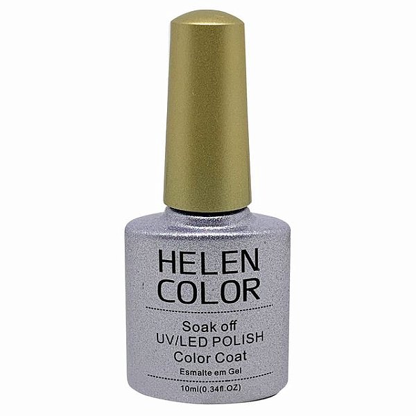 Esmalte Em Gel Helen Color Glitter Prata #24