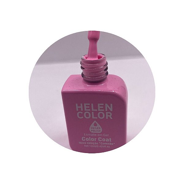 esmalte em gel helen color coleção conexão 12ml 89 rosa