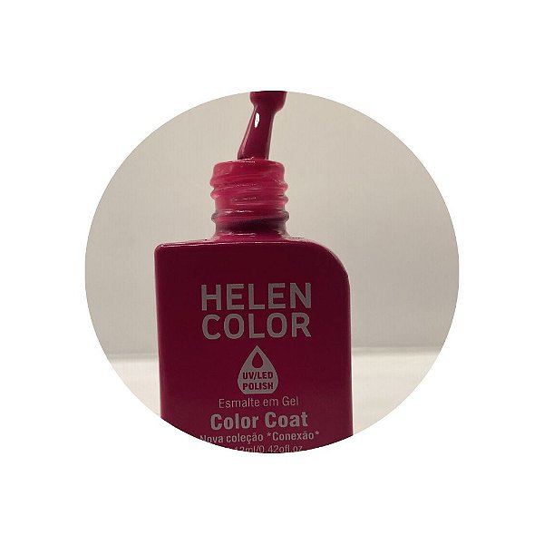 esmalte em gel helen color coleção conexão 12ml 102 rosa