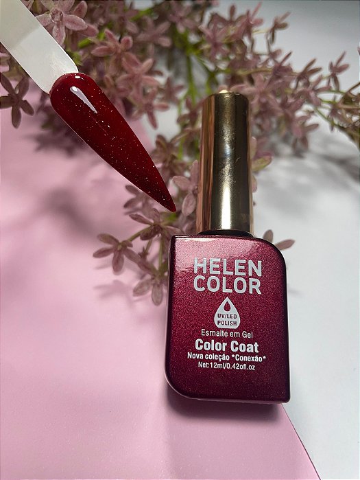 esmalte em gel helen color coleção conexão 12ml 44 vinho