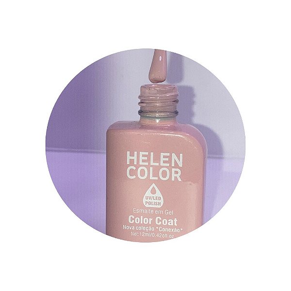 esmalte em gel helen color coleção conexão 12ml 72 rosa