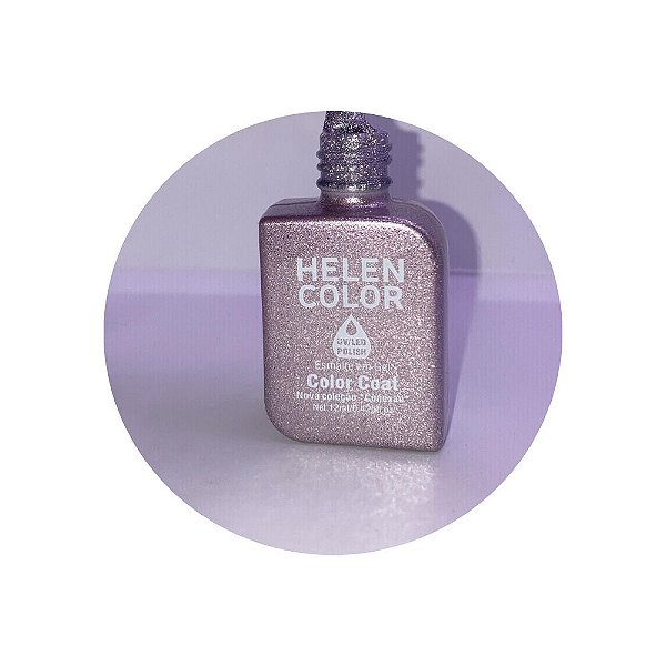 esmalte em gel helen color coleção conexão 12ml 37 prata com glitter