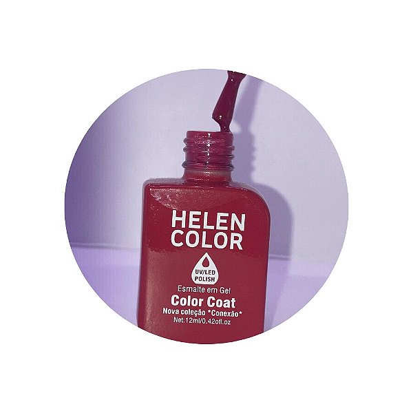 esmalte em gel helen color coleção conexão 12ml 122 vermelho