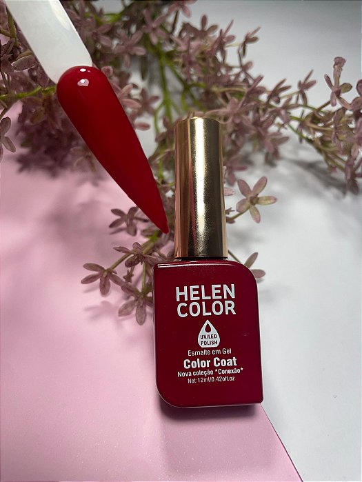 esmalte em gel helen color coleção conexão 12ml 121 vermelho