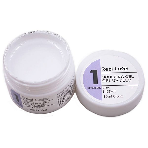 Gel Unha Real Love Transparente Light 1 15ml Sculpting Gel