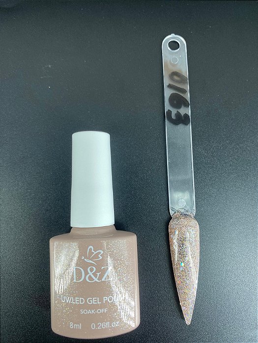 Esmalte Em Gel D&Z uv/gel 034 glitter nude