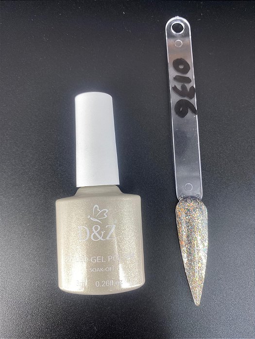 Esmalte Em Gel D&Z uv/gel 007 glitter sortido branco