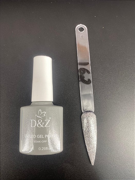 Esmalte Em Gel D&Z uv/gel 033 Cinza Glitter