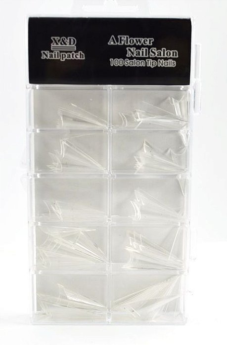 tips stileto  hellen color  transparente com 100 alongamento