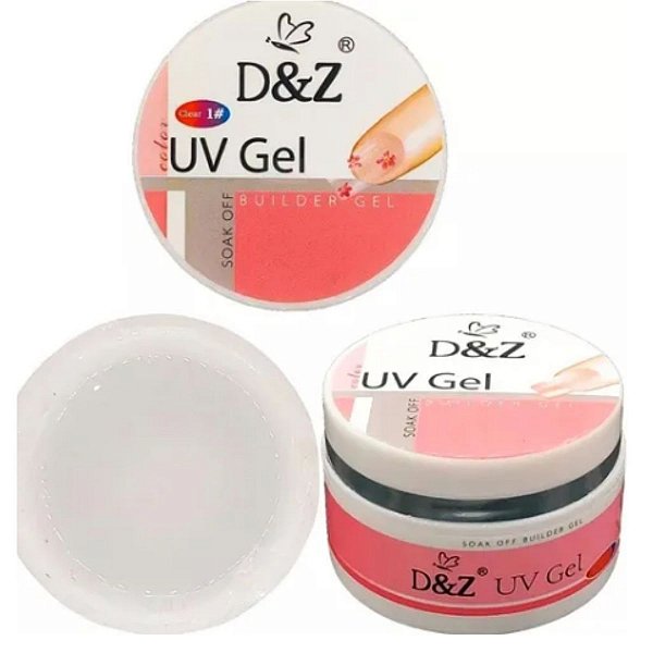 Gel D&z Clear Transparente 50mg Unhas Encapsulada Led Uv