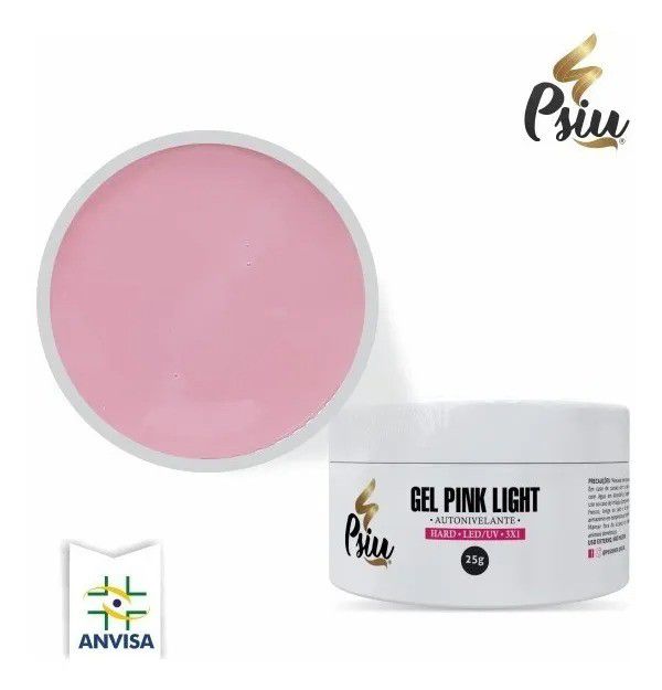 Gel Psiu Aprovado Anvisa Pink Light 25g alongamentos