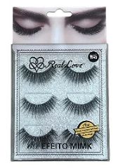 Cilios Postiços Real Love 6D Efeito Mimk 3 Pares