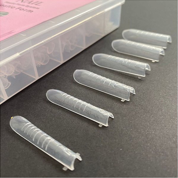 MOLDE BAILARINA PONTA RETA DAFU NAILS TRANSPARENTE C/ 110