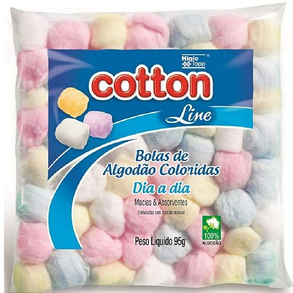 Algodão Bola Colorido 95g Cotton