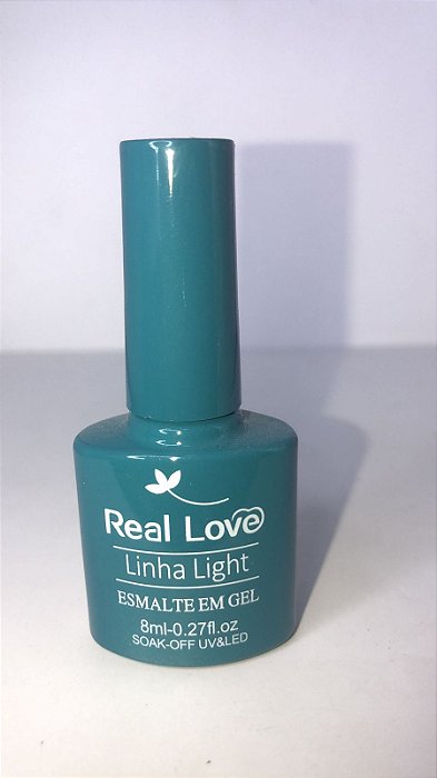 Esmalte em Gel Real Love Linha Light p110 azul esverdeado escuro