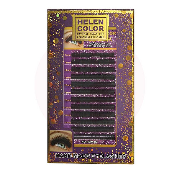 cilios fio a fio helen color profissional 0.07d 12mm