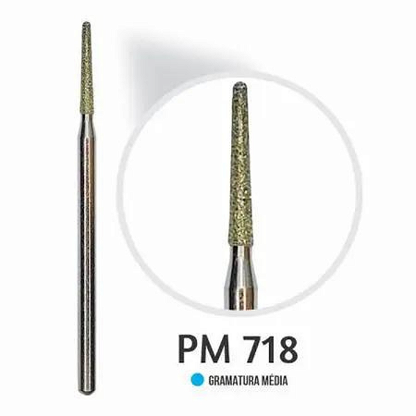 Broca Diamantada Dourada brilho nails  718 Azul
