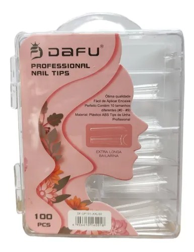Tips Extra Longa Bailarina 100 alongamento transparente dafu