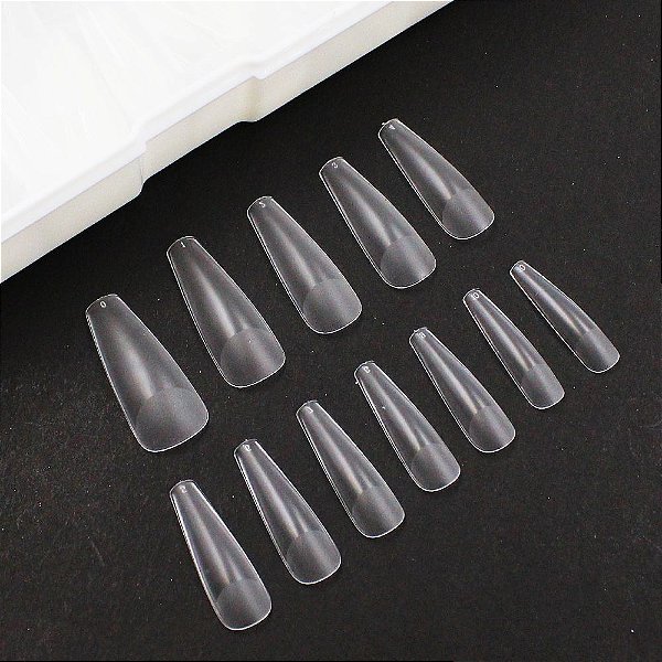tips bailarina soft gel transparente com 120 helen color