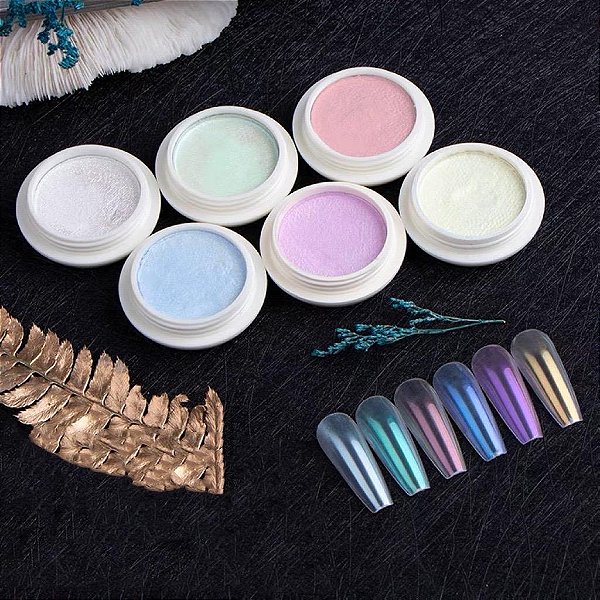 Pó Aurora Real Love Colorido Decoração Glitter Cromado