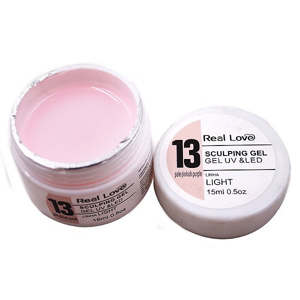 gel real love sculping 13 pale pinkish purple alongamento