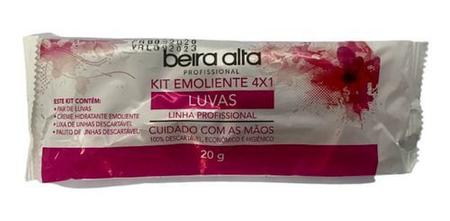KIT EMOLIENTE LUVA 20G Descartavel Cuidado c/ Mãos