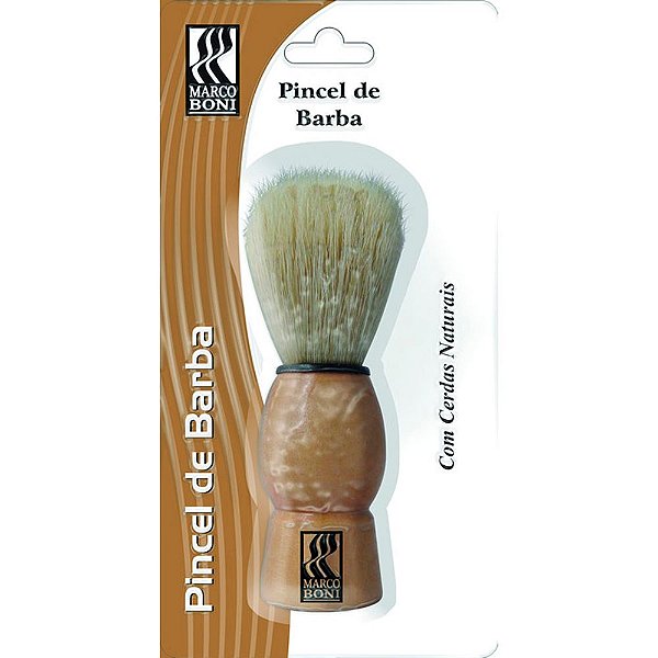 Pincel de Barba Marco Boni com Cabo em Madeira e Cerdas