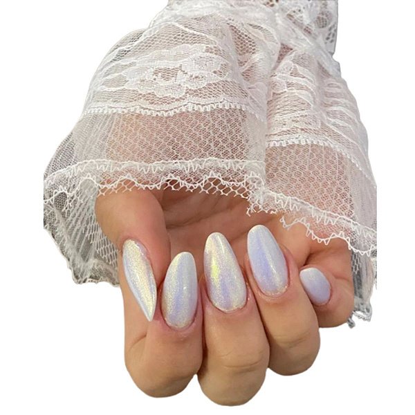 PUNHO FOTO RENDA  FOTOS DECORATIVAS NAILS branco