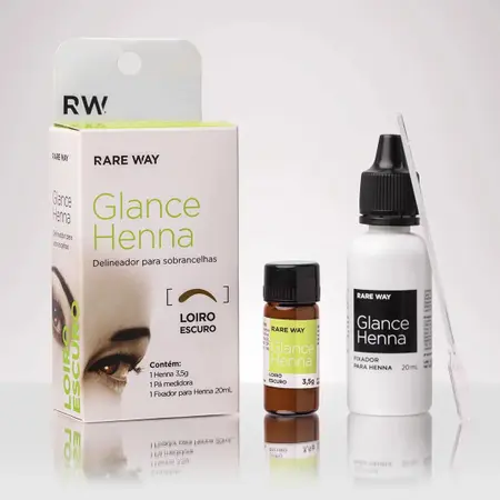 KIT GLANCE HENNA LOIRO ESCURO 3,5 G - DELINEADOR DE SOBRANCELHAS