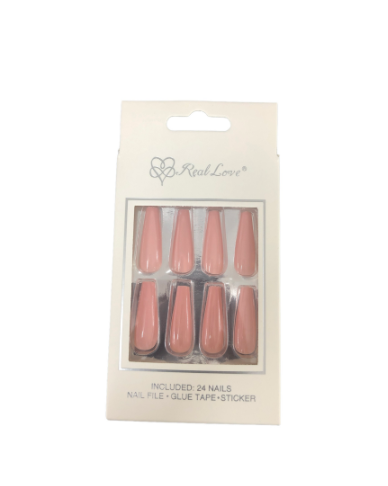 Unha Postiça Autocolante Real Love Colorida 24 Unhas Sortida