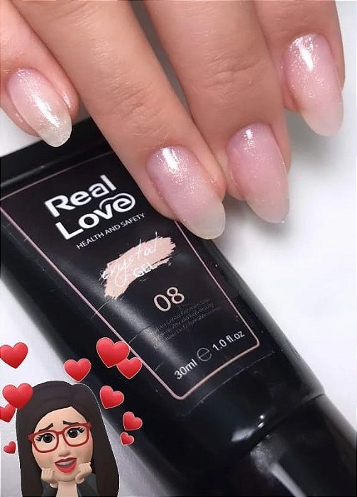 polygel real love powder gel pink 08 30ml com glitter